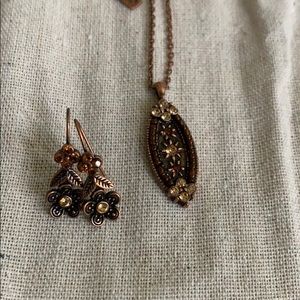 New! Copper Necklace & Earring Set